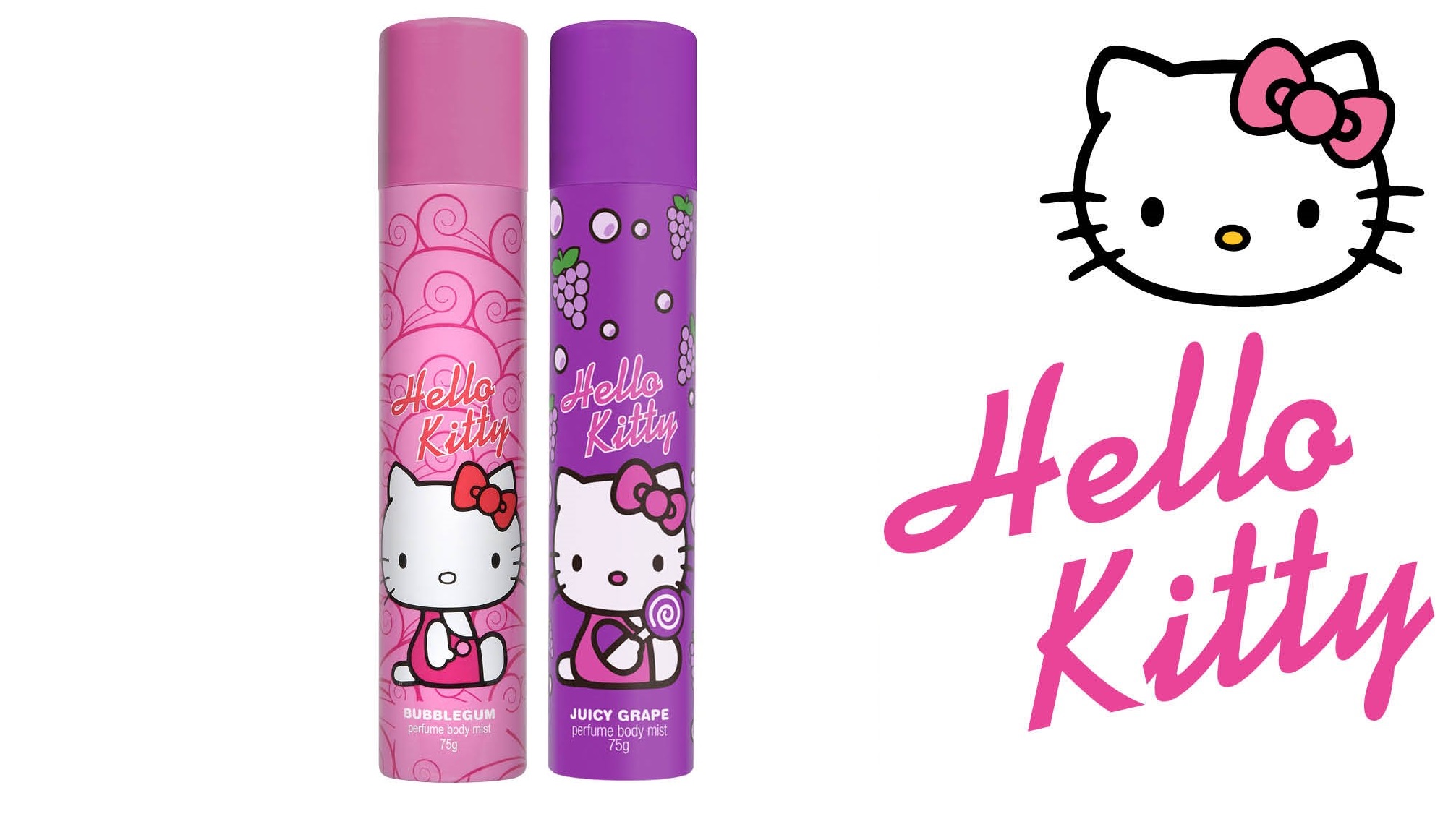 Hello Kitty Bubblegum and Juicy Grape body sprays